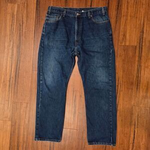 Y2K Levi’s Dark Wash Straight Leg Red Tab Jeans 2002 36x30 (tag size)
